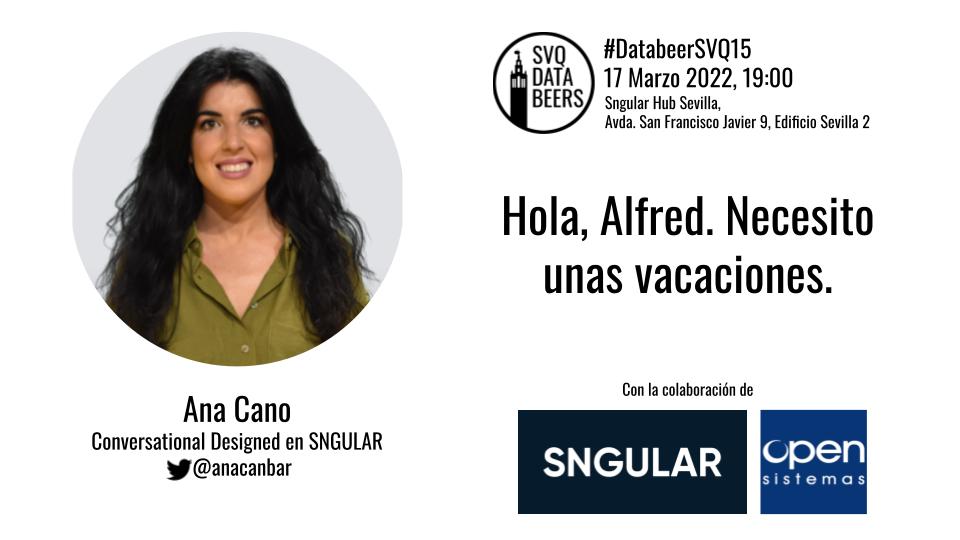 DatabeerSVQ's tweet photo. ¡Alguien trae el tema que necesitamos escuchar en #DatabeerSVQ15! Vacaciones no sé, pero 🍻 seguro.

📅Jueves 17 marzo, 19.00
📍Sngular Hub Sevilla
👩🏽‍💻@anacanbar
📢Hola Alfred. Necesito unas vacaciones.

Pista: La creación de un compañero virtual con datos

@sngular @opensistemas https://t.co/EVCPL7T5Rc