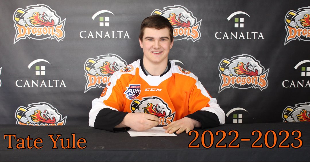 The Dragons are excited to announce the signing of Tate Yule for the 2022-2023 season!

Full Story here: drumhellerdragons.ca/media-centre/n…