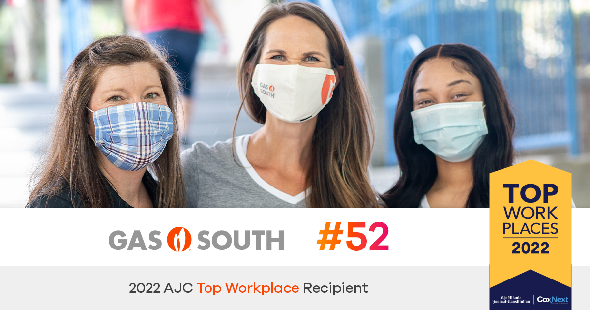 GasSouth's tweet photo. It’s official! Gas South has been named for the fifth time since 2017 as an Atlanta Journal Constitution Top Workplace, ranking 52nd in Georgia midsize companies.
https://t.co/ZRQOTv2R1Y
#BeAFuelForGood
#AJCTOP175 https://t.co/mFlM9E8JwO
