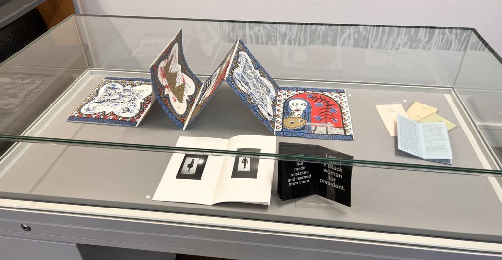 Chelsea_Library's tweet photo. IN YOUR PATH: an exhibition of artists’ books and multiples by created by women is now on display. Curated by artist Denise Hawrysio &amp; librarian Siobhán Britton, it features works from Denise’s personal collection of artists’ books and from @Chelsea_Library’s special collections https://t.co/kBC1enYCs4