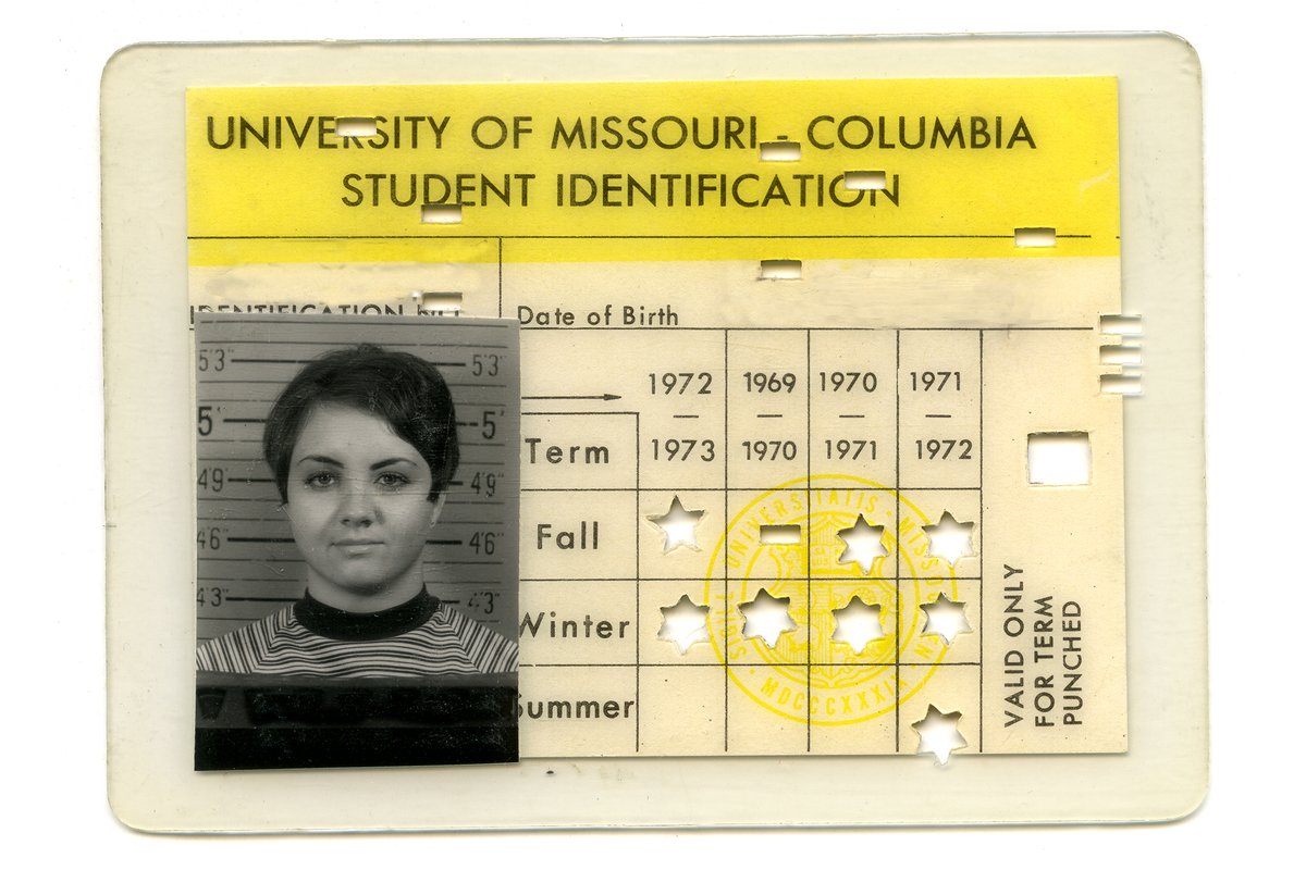 Mizzou's tweet photo. ID card #Throwback — which #Mizzou ID did you have? 🐯 https://t.co/wZ1QRDyetg