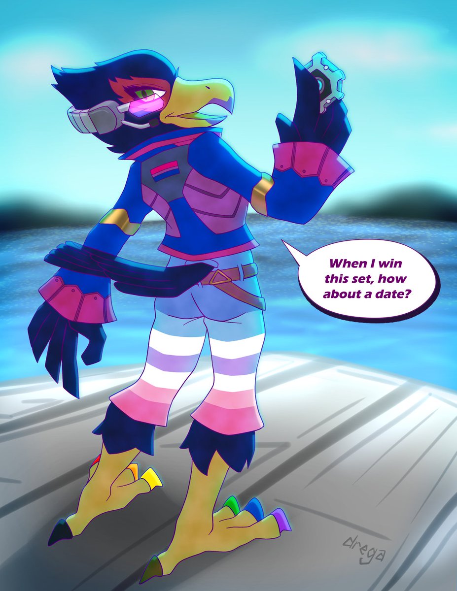 dregadraws's tweet photo. I've only watched Tournament 11 of #CPUKerfuffle so far, but you know I was rooting for bisexual (and bigender?) activist Fly Bi! ❤️💜💙 https://t.co/yIFtzaOKqe
