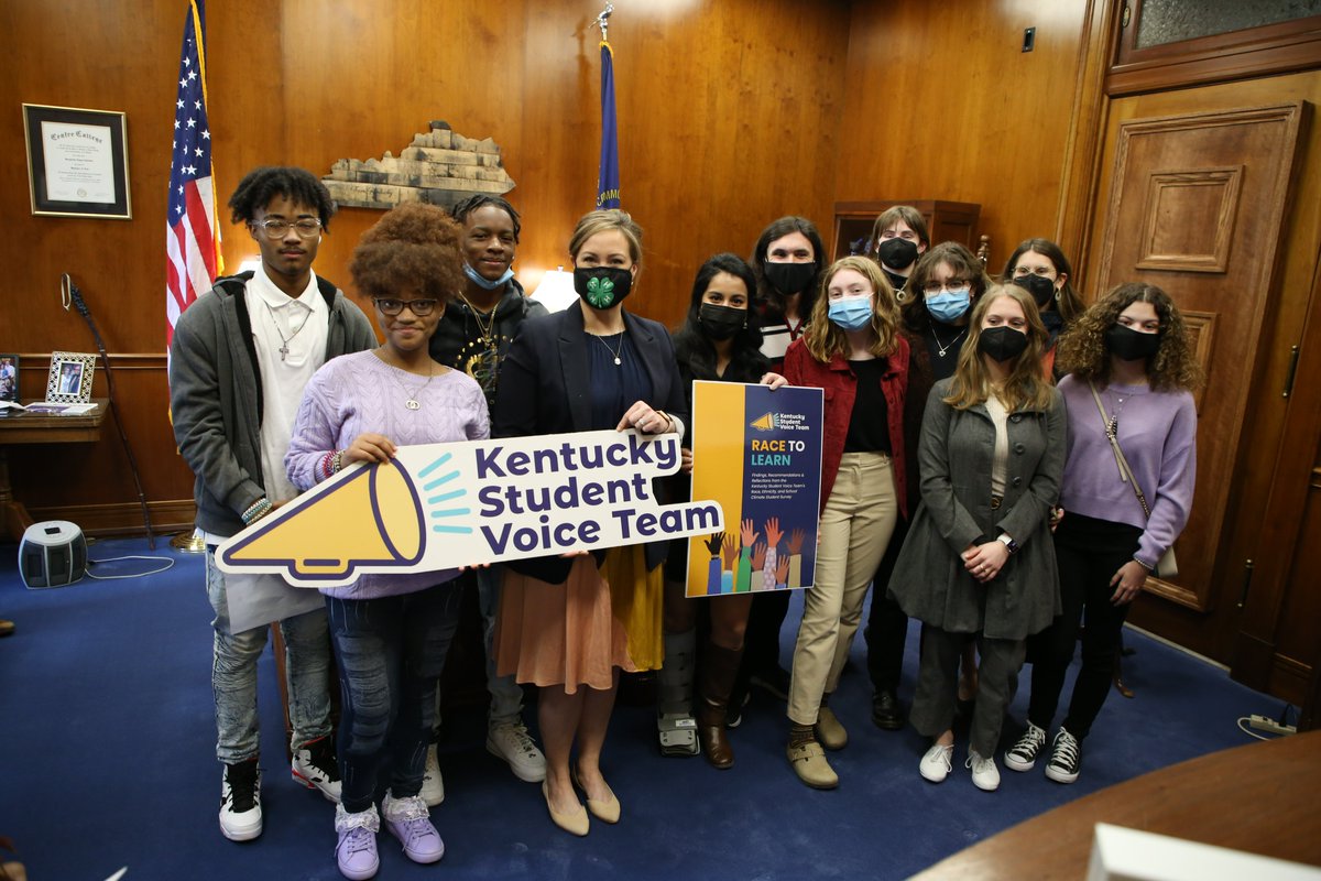 LtGovColeman's tweet photo. The @KYStuVoiceTeam is a phenomenal group of leaders working to give voice to our students and bring change. Thanks for visiting me and I look forward to the progress we can make together! https://t.co/vLQqCoidNF