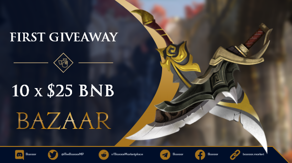 🚀#Bazaar Giveaway🚀

🙏Thank you to everyone for our successful launch, as well as for all of your feedback!🎉To celebrate, we're hosting a $250 Bazaar Community Giveaway! Complete the steps in Gleam to enter!

🍀Best of Luck!

▶️Giveaway: gleam.io/LkuRt/bazaar-s…

#Crypto #SKILL