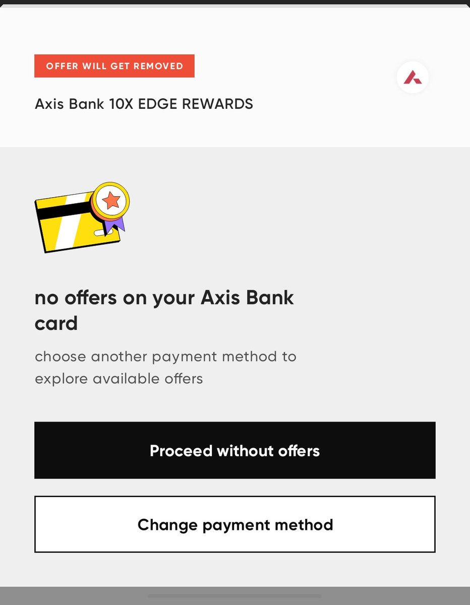 PushpendraDream's tweet photo. @CRED_club 
Can you please help here, the offer is on Axis Bank card and when I use an Axis Bank card it's says no offer.

Is there a particular list of Axis Bank Card for this offer ? https://t.co/XDDVemI21k