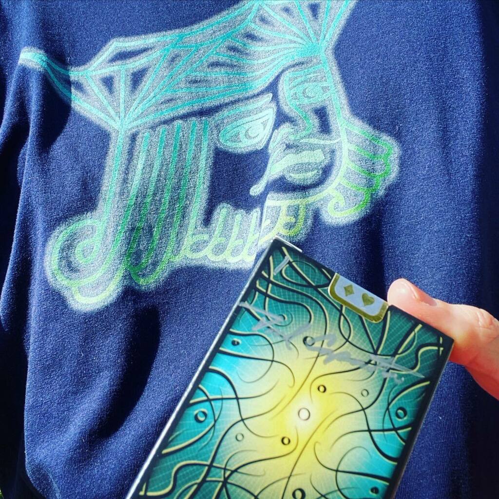 encarded's tweet photo. Busted out the vintage T-shirt gear today. 10 years…sheesh time flies. #encarded #tendril #playingcards #10years https://t.co/TZzCJ13W62 https://t.co/Gzl7jLHE79