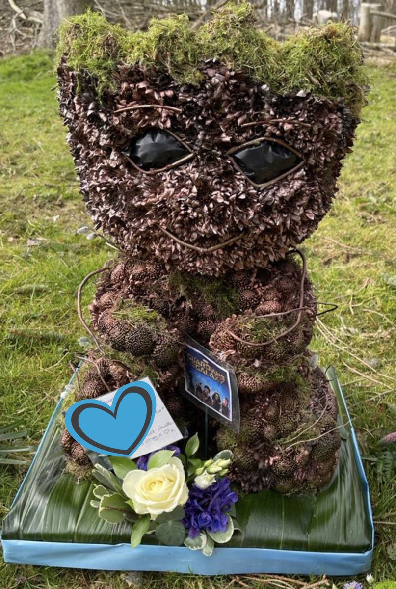 🌱 Today we had this amazing #Groot floral tribute made by Susettes Flowers 

An amazing tribute for a much loved man taken too soon 🌱