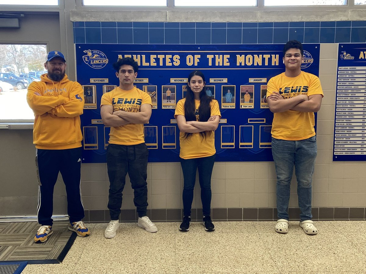 Lewis Athlete of the Month lunch today. Wrestling had an AtoM in November (Rafael Larios), December (Yisabeau Aguilar), &amp; January (Edgar Lagos). #LivingtheLuchadorLife