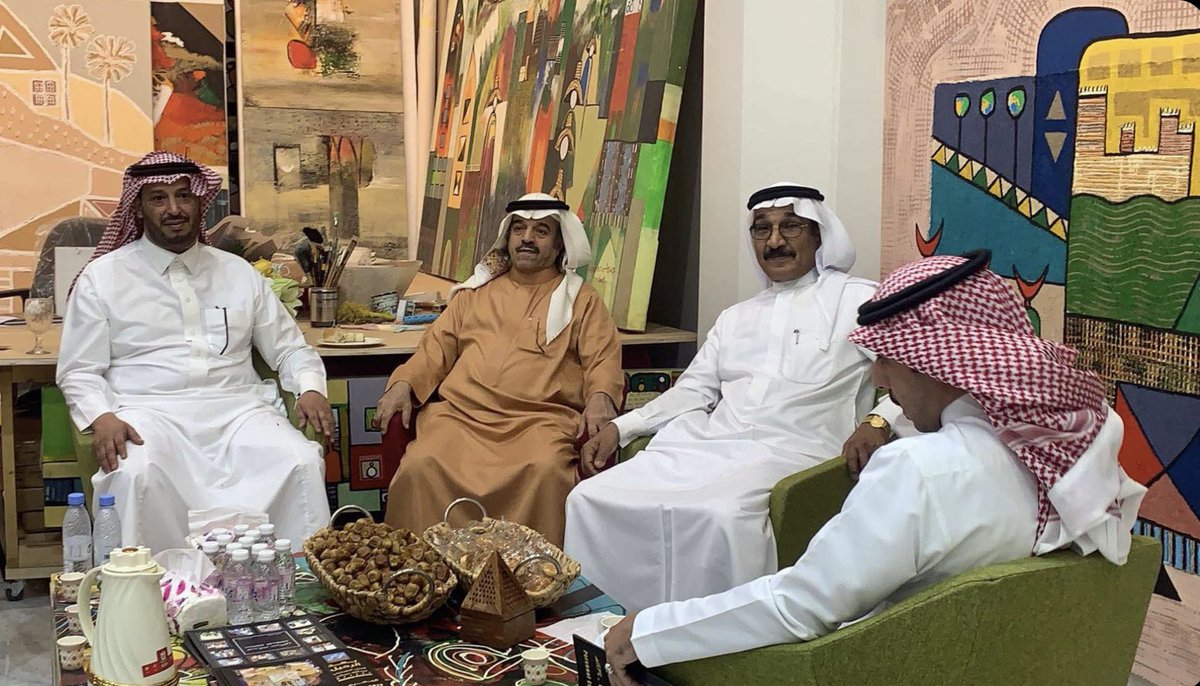 solimanart's tweet photo. لقطات 
ليلة افتتاح مرسم الفنان عبدالله حماس في الرياض الاربعاء 9 مارس 2022 https://t.co/SHFfXvwhdS