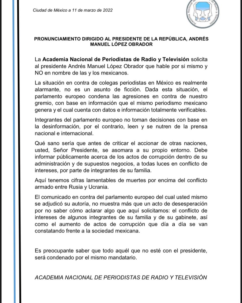 arturosuarez's tweet photo. Postura de la #ANPERT. https://t.co/lQ6G1yNgYr