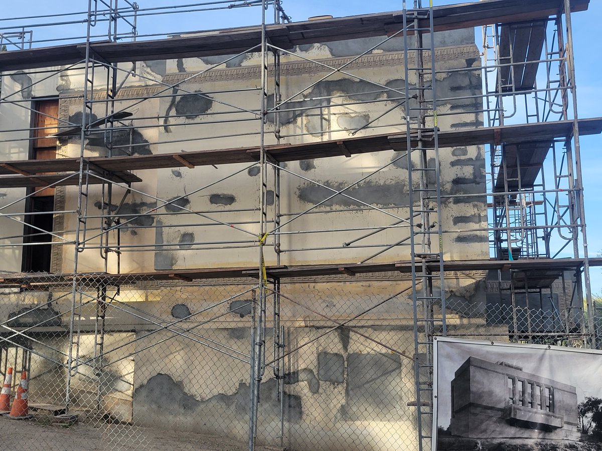 project_restore's tweet photo. This #FBF we’re taking a look at exterior stucco repairs at #ResidenceA. 4 large, fully penetrating cracks were found in the perimeter walls and foundation of the structure while the work was being done, so the structural engineer designed a repair that has since been completed. https://t.co/umryqU8Hz0