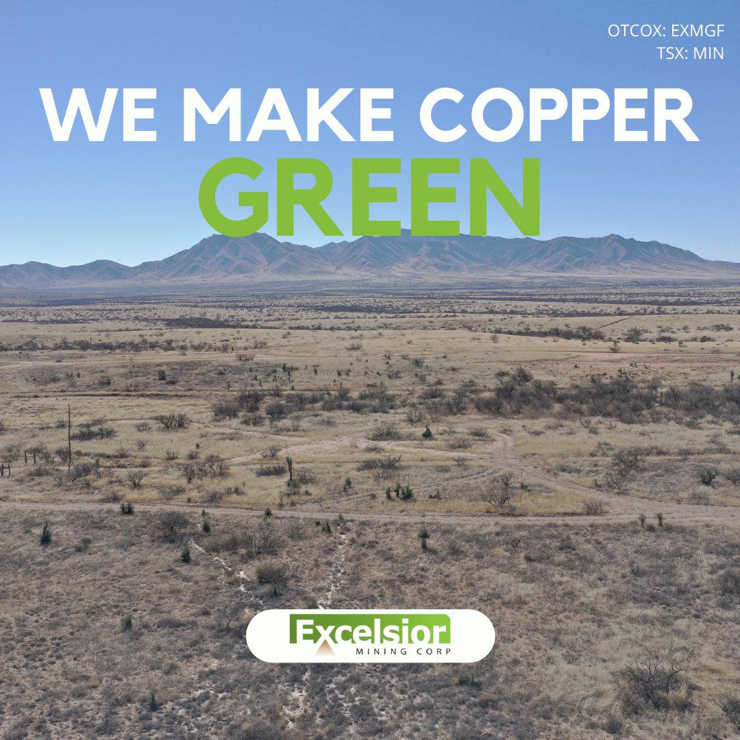 copper_gunnison's tweet photo. We conduct environmentally-friendly copper extraction by using low water consumption, having a minimal carbon footprint, with an excellent mine closure plan on a remote location.

#ExcelsiorMining #Copper #ESG $MIN.T $EXMGF https://t.co/YNZcJPvykh
