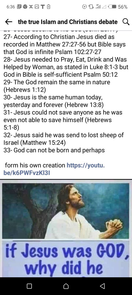 YingaMusa's tweet photo. @POTUS First things first.

Proof Jesus is not God. https://t.co/7svB8jzkDN