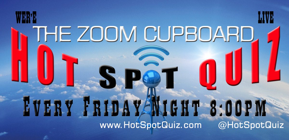 HotSpotQuiz's tweet photo. Play The @HotSpotQuiz @DaveDDecks @TheUrmston
#Lockdown3 #ZoomQuiz #ZoomCupboard #SpeedQuiz #SuperSIMulcast #LiveQuiz https://t.co/Zy1TYtnuDj
PAYPAL (online): https://t.co/3WutkT7gJO
Friday 11th March 2022 8pm start
https://t.co/FQHxWSjYYH
Thanks to @SpeedQuizzing & @Zoom RT https://t.co/G5gCRYteGj