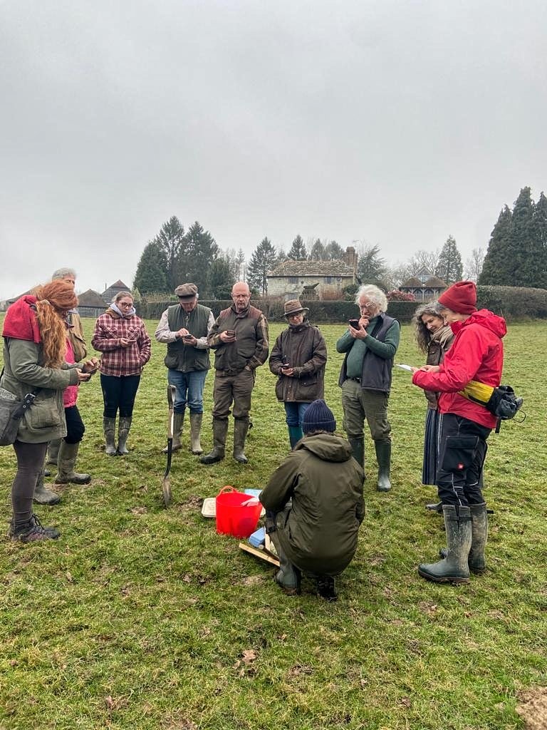 jacobsladderfms's tweet image. Recently we hosted a soil mentoring group at our farm, organised and funded by the @highwealdaonb 

It was attended by a group of local Sussex farmers and we shared ideas on building farm resilience and how we value the soil beneath our feet.