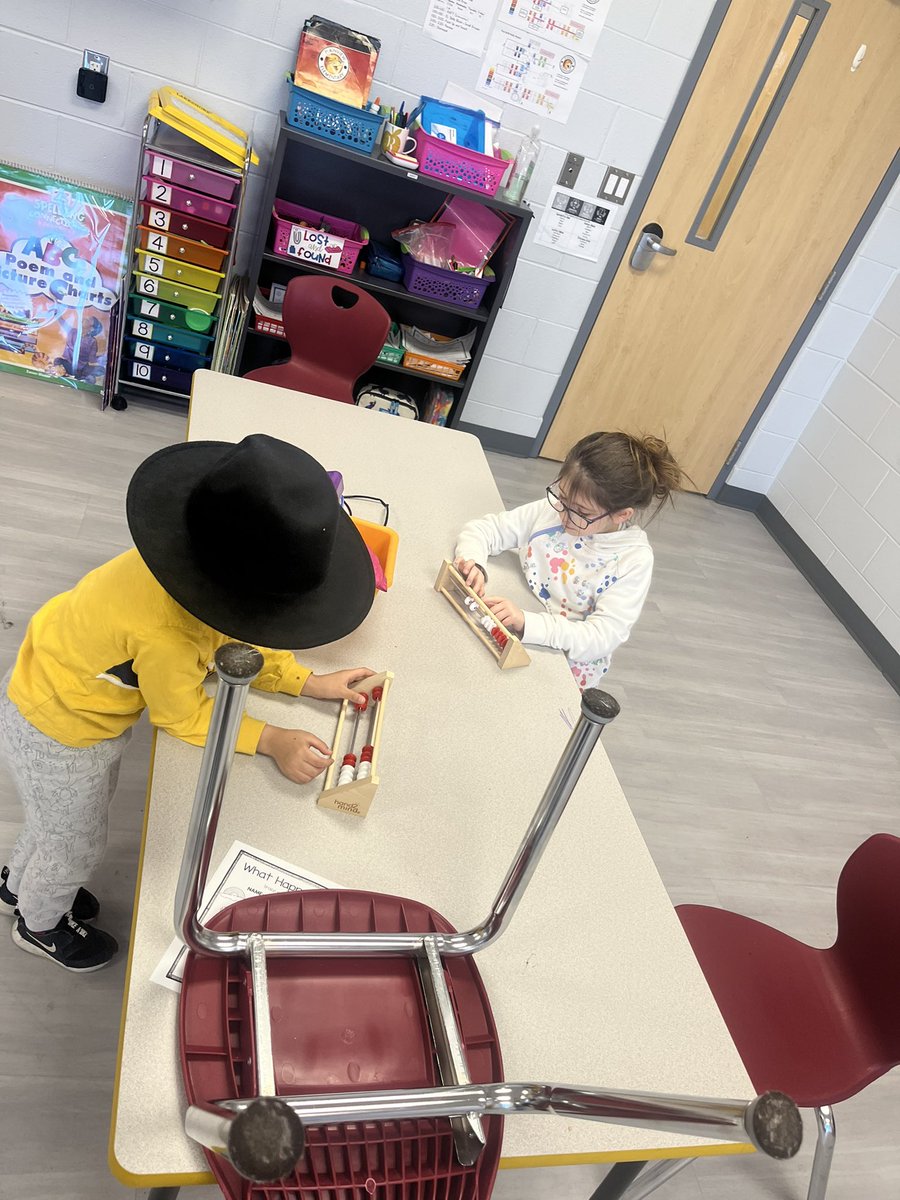 We are using rekenreks to count teen numbers on “Crazy Hat Day” <a href="/plainviewElem/">Plainview Elementary School</a>. We are #otterlyAwesome at math!! #excellenceIsInPlainview