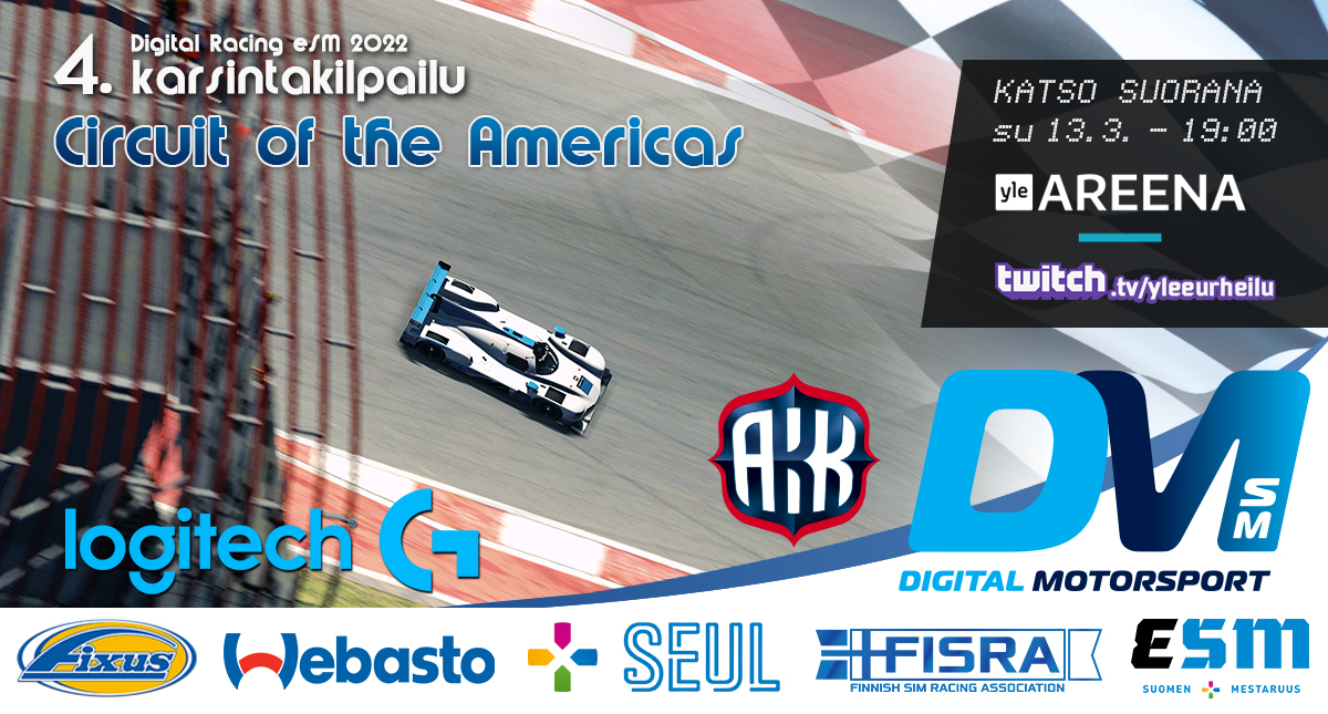 Sheriffit päästetään tulevana sunnuntaina irti Texasissa Circuit of the Americasin moottoriradalla! Viikonlopun länkkärifilmin toimittaa tuttuun tapaan Yle Areena, sekä Yle e-urheilun Twitch kanava.

<a href="/LogitechG/">Logitech G</a>  <a href="/WebastoGroup/">Webasto Group</a> #Fixus <a href="/SEULry/">SEUL</a> <a href="/AKKMotorsport/">AKK-Motorsport</a> @yleareena <a href="/yle_eurheilu/">Yle E-urheilu</a>