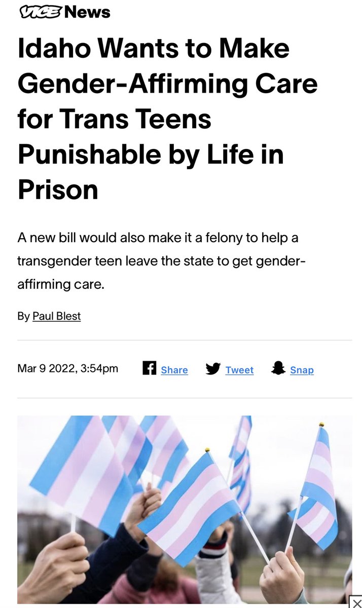cwebbonline's tweet photo. WTF⁉️ If Idaho has their way, punishment will be more severe for assisting a trans teen be who they are, than a sentence for raping a teammate with a coat hanger.

ANY punishment for HELPING struggling youth, is barbaric. No one can make this make sense. https://t.co/0bmTgN67Am