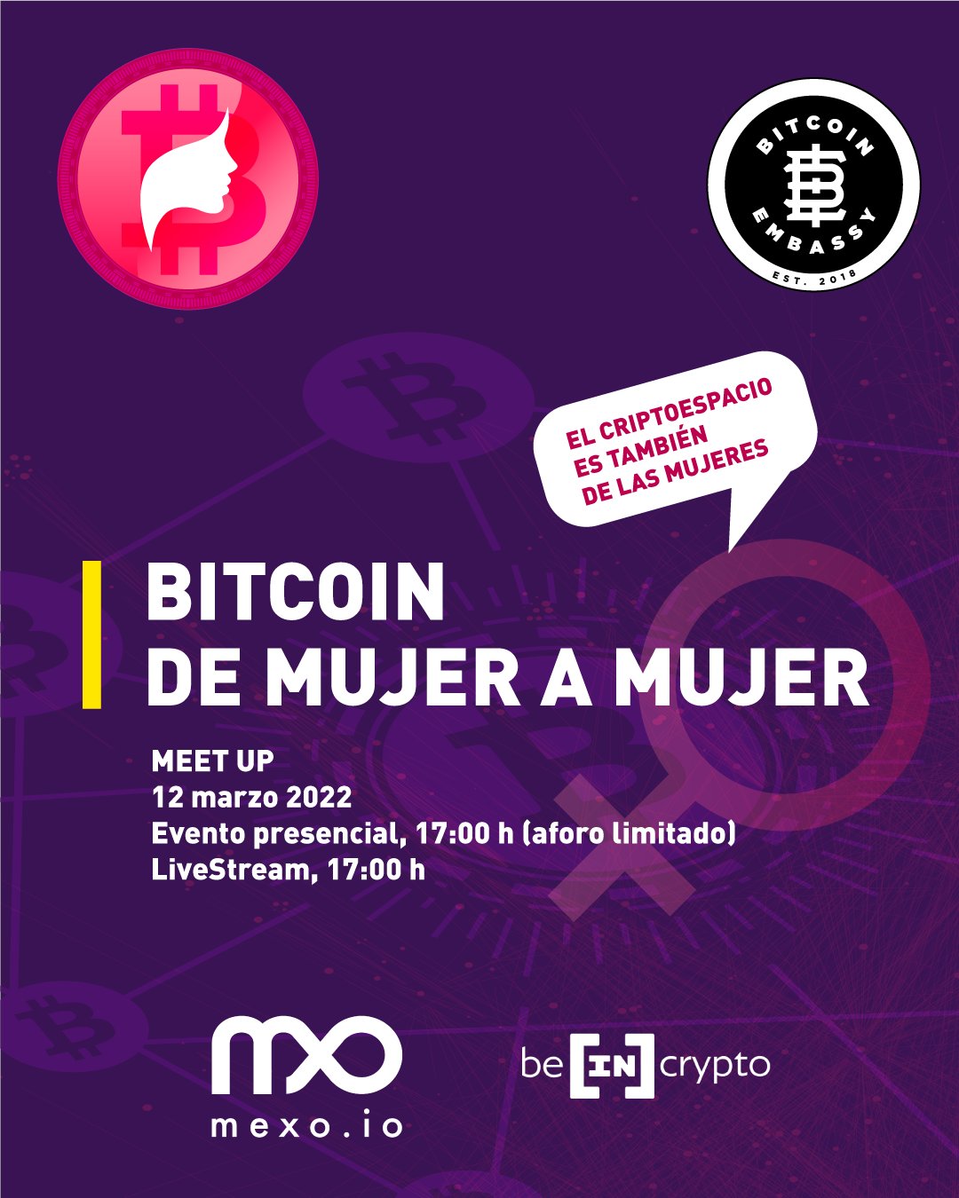 Bitcoin de mujer a mujer