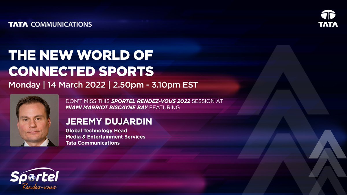tata_comm's tweet photo. A revolution is underway in sports media, fuelled by the need to deliver rich &amp; engaging content experiences. Save the date &amp; join Jeremy Dujardin at @sportelmonaco Rendez-Vous 2022 as he discusses the future for connected sports! Learn more: https://t.co/GIwXjJ9nTb #TrustedToWin https://t.co/3ZFrcb83xW