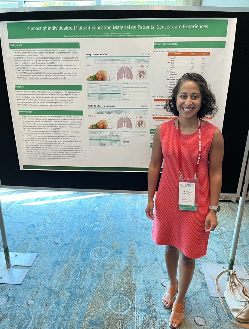 dsouzl's tweet photo. Proud to present at #ACRO22! Grateful to also receive an ACRO Travel Grant to come to FL ☀️! @ACROresident @ACRORadOnc @RushRadOnc @RushCancer https://t.co/PzHg9W1MCZ