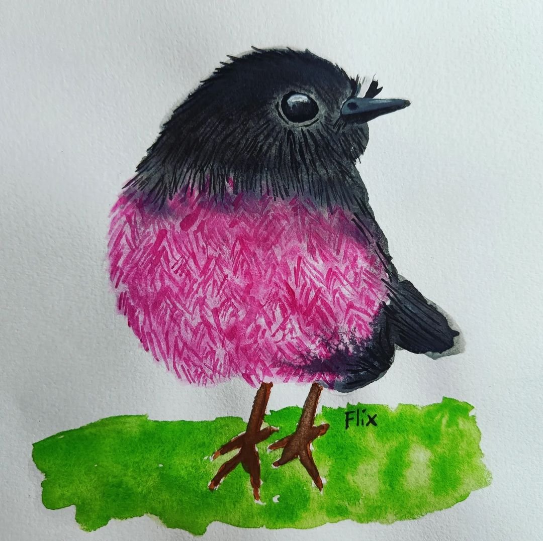 Birbfest 30: Australian Robin
This bird for sure is one of my favorites for this challenge

instagram.com/p/Ca8OON_ot75/…
#birds #artmoots #Watercolour