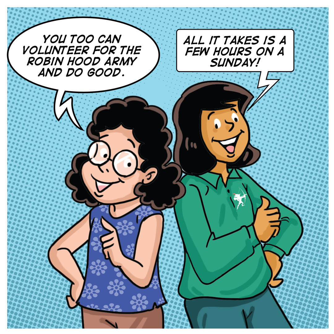 TinkleMagazine's tweet photo. This month's edition of Robin Hood Army webcomics is out! 
@rha_india

To join the Robin Hood Army or donate surplus food, WhatsApp them at +91 89719 66164 or sign up at https://t.co/ydyejsz7yE

#RobinHoodArmy #Tinkle #BeARobin #DoGood #VolunteerLife #InaMinaMynahMo #ArmyLife https://t.co/BBZpXr9lIK