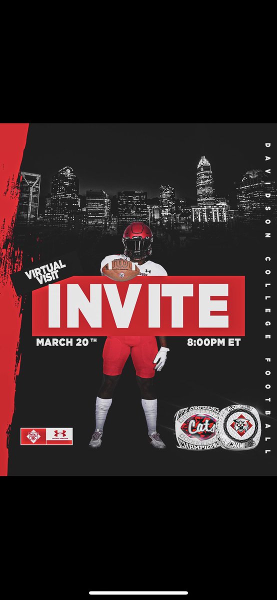 Thank you for the invite🙏🏾‼️ <a href="/DavidsonFB/">Davidson Football</a> <a href="/CoachMBurleson/">Matt Burleson</a>