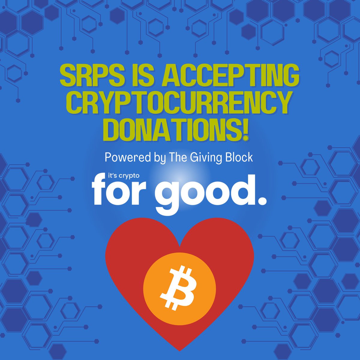 StudentsRunPhl's tweet photo. Did you know that we accept cryptocurrency donations through @TheGivingBlock 🚀❤️ We are so excited to have entered into this new area and connect the worlds of Crypto Philanthropy and youth mentorship.
#DonateCrypto #Crypto #Bitcoin #BTC #ETH #NFT #SRPS #happyfriday #run215 https://t.co/hn13MKxTqS