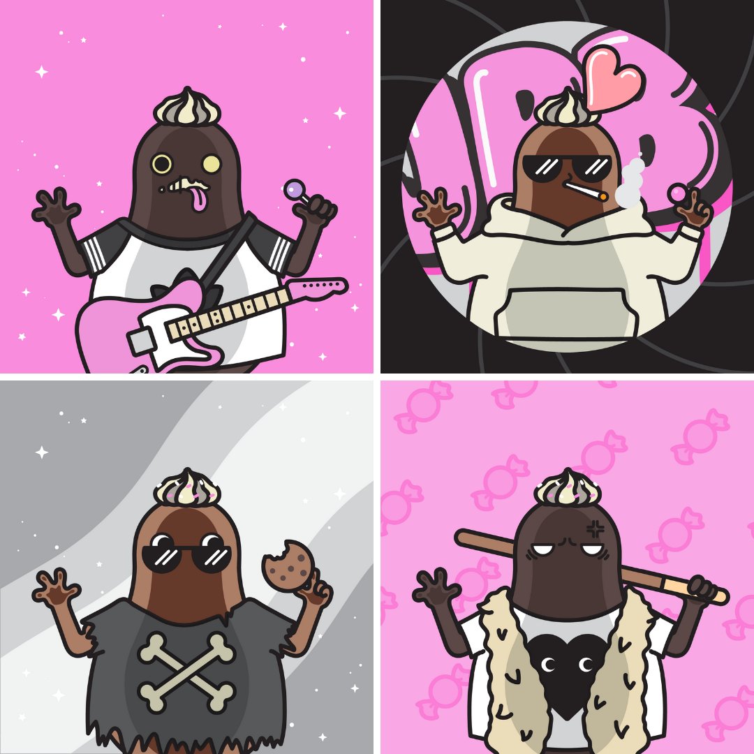 jamzbonbon's tweet photo. Sneak peek of our randomly generated Coco 🍫
- Rock n Roll Coco 🎸
- Bad boy Coco 🚬
- Cookies lover Coco 🍪
- Gangsta Coco 💢

Which one are you? ♥️

#NFT https://t.co/uweOg0cvYT