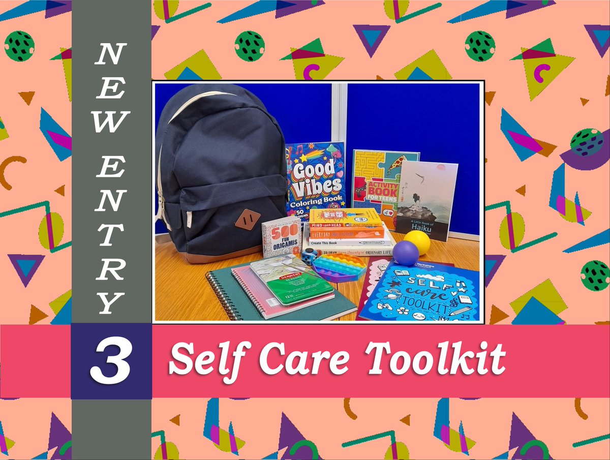 nylibraries's tweet photo. Aimed at enhancing young people's practice mental wellbeing, our own Self Care Toolkits (which include books, colouring, journaling, origami, fidget toys & info on support organisations) is this week’s highest new entry at #3 #TeamLibraries 🤜🤛 #TopOfTheLibraryPops https://t.co/Z6LCEyRC9n