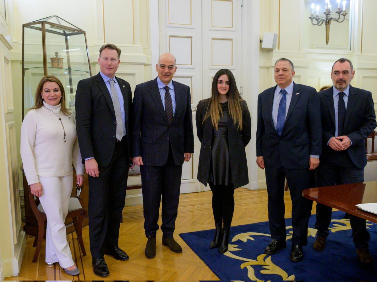 A fruitful discussion with the Greek Minister of Foreign Affairs, Nikos Dendias and the Deputy Minister of the Diaspora, Andreas Katsaniotis ￼this morning in Athens, Greece.