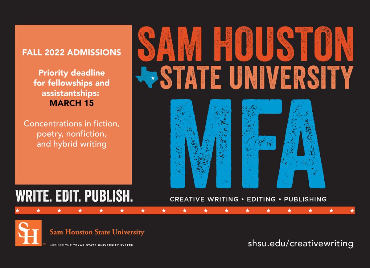 SHSU MFA Creative Writing, Editing, & Publishing tweet media