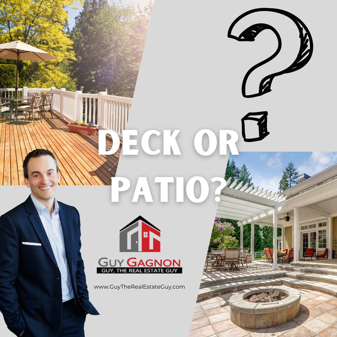 OnRealtorGuy's tweet photo. ❓QUESTION: ⁠
⁠
When you describe your dream backyard reno, do you picture a wood deck or a stone patio⤵️⁠ https://t.co/vv8bzG9kXI