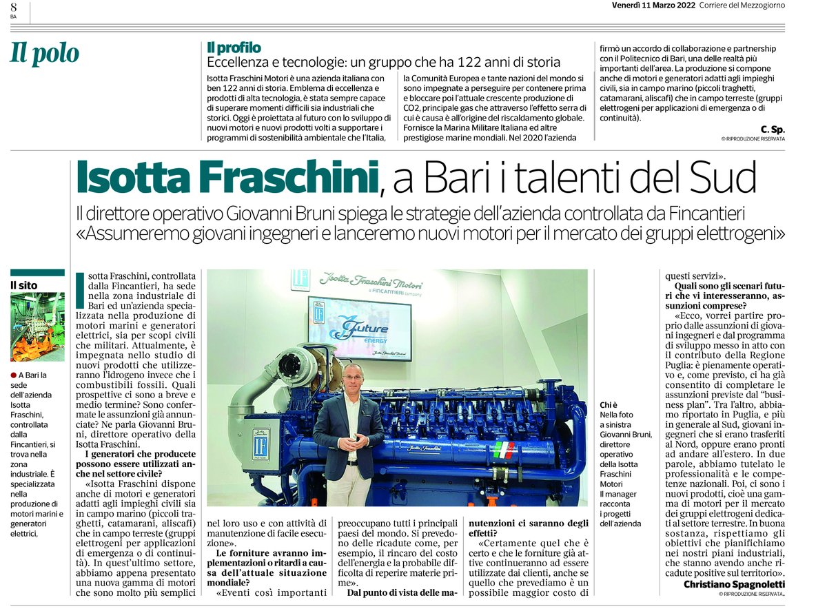 IFM_engines's tweet photo. Prosegue il Progetto #IFuture, obiettivo nuove #assunzioni e #tutela della #professionalità e #competenza https://t.co/ccXOkbiwyQ