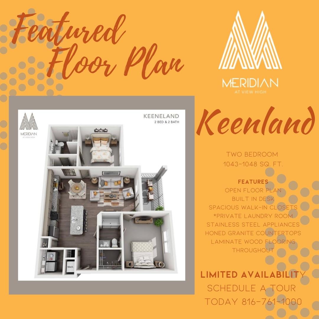 Meridian_VHLS's tweet photo. Feature Floor Plan Friday! ☺️

Our featured floor plan for this week is our Keenland floor plan! If you are looking to move in ASAP, we have a Keenland for you! Schedule your tour of the exact apartment, today! 8167611000

#keenland #twobedroom #PRAXM #availablenow #moveintoday https://t.co/v6sl6ucvK2