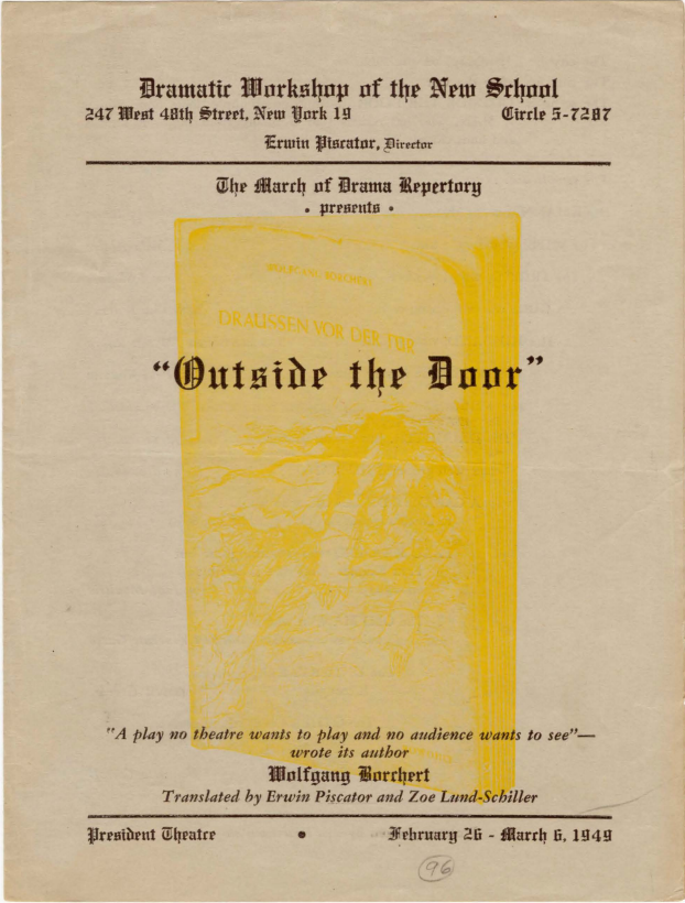 TNSarchives's tweet photo. #OTD in 1922, Vinnette Carroll was born. An alum of @TheNewSchool's Dramatic Workshop, Carroll was a thespian, playwright, director, educator, and Urban Arts Corp founder. This 1949 program documents her role in a school production of Outside the Door https://t.co/pmaN902kSN https://t.co/cwfuuXare3