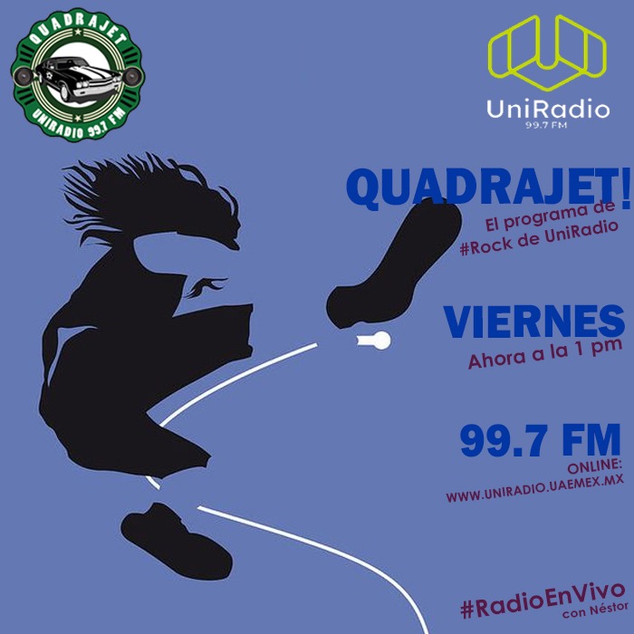 UniRadio997FM's tweet photo. Es hora del #Rock por el #997FM. Estrenamos secciones y horario (13 h.)
#RadioEnVivo con @nxtor al micrófono. Acompáñalo y déjate llevar #Quadrajet
🔊https://t.co/GnC00H70X2
#UniRadioVaConmigo
#SomosUAEMéx 💚 💛 https://t.co/ZhRysfMokm