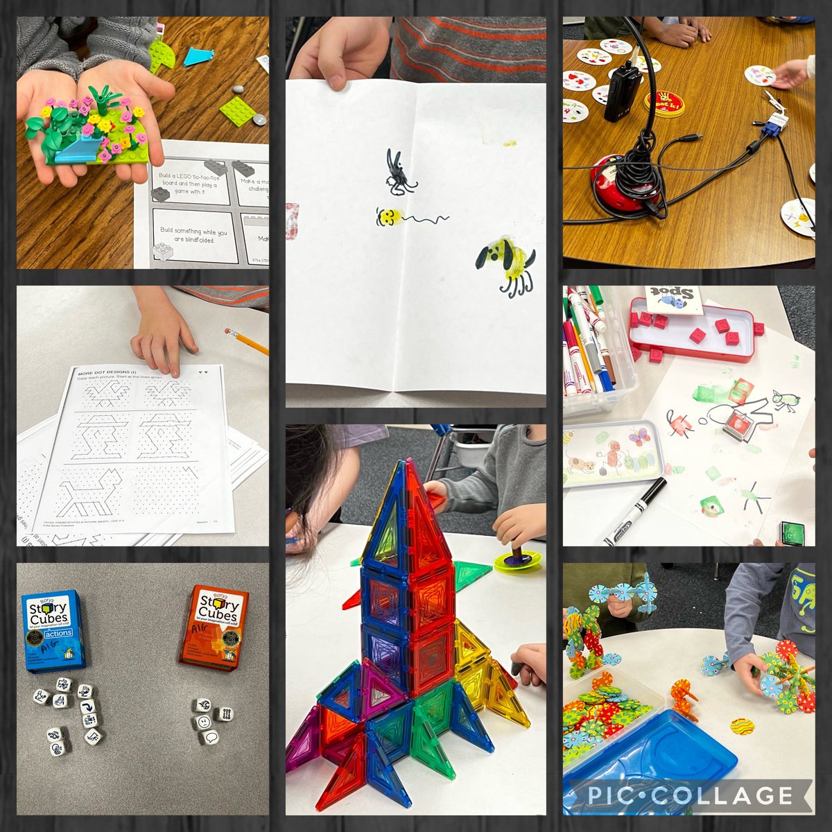 Russo_AIG_WCPSS's tweet photo. I had soooo much fun with these 2nd graders today during #PowerHour! #Magsnaps #CriticalThinking #FingerprintArt #Quiddler #LegoChallenge #StoryCubes #SpotIt @missnewton1891 @Lead_Mine https://t.co/rCpTjNNq3b