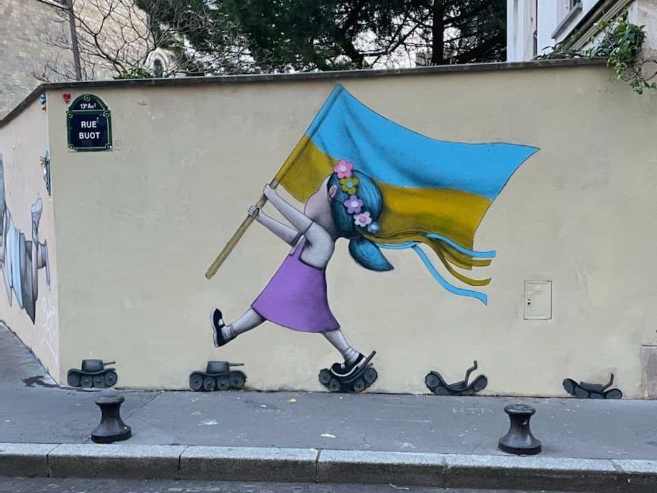 I don’t know the artist who did that, it is a masterpiece. #UkraineWar