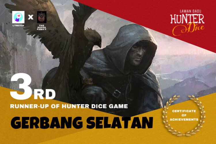 ohoooamer's tweet photo. 3rd Runner Up Hunter Dice Season 1 https://t.co/JCbHlMEJGQ