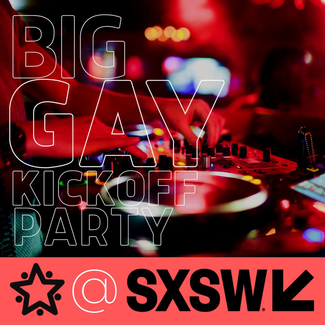 austinlgbtbiz's tweet photo. Celebrate the start of #SXSW22 with the biggest, gayest party in town at Rain on 4th Street from 6-9 pm TONIGHT! Whether you're in town for the conference or a local looking to take in all the excitement and festivities, the 2022 #BigGayKickoff Party is the place to be. https://t.co/XUy65YJpn5