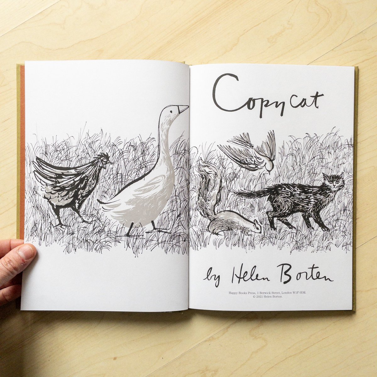 HappyBooksPress's tweet photo. Copycat by Helen Borten is a beauty ⭐️ #helenborten #childrensbooks #read #picturebooks https://t.co/0m0PRG8fNW
