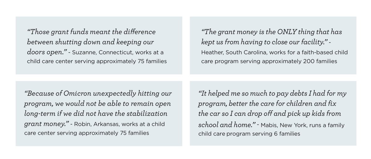 llhogan7's tweet photo. Want to measure impact of #ARP? Carolina says, “My story would have been different without it.” Just like Suzanne, Heather, Robin, Mabis &amp; 1000s of others. Now multiply by every parent &amp; child whose story would have been different, too - and will be, if we don’t #SolveChildCare. https://t.co/hswJFjCnVx