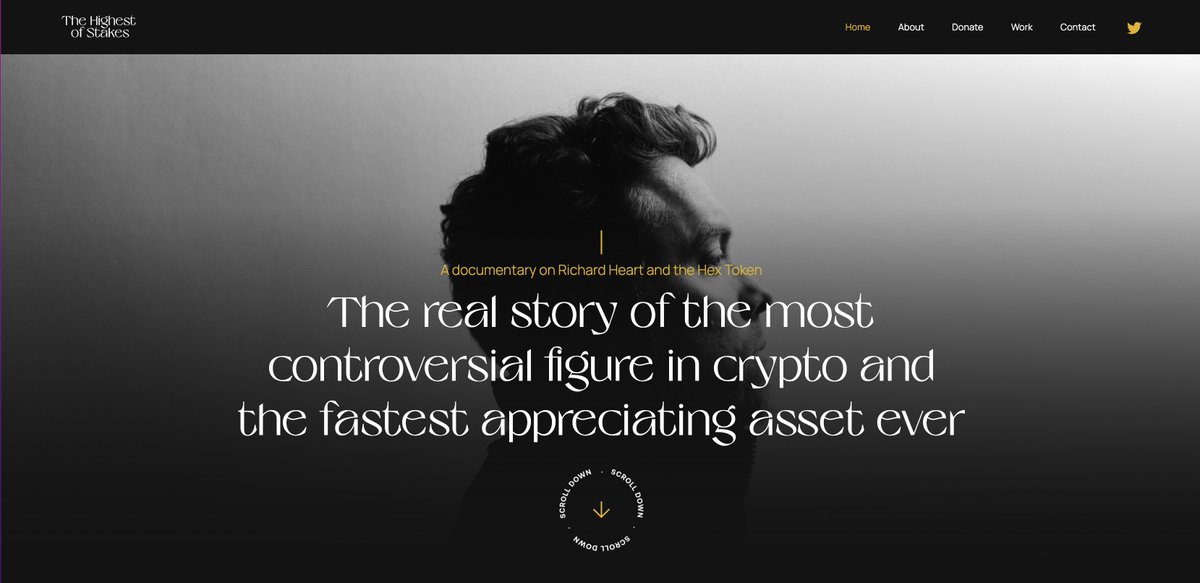 BIG UPDATE >> The official website for The Highest of Stakes just launched!

Check it thehighestofstakes.com featuring <a href="/RichardHeartWin/">Richard Heart</a> and the #HEX token

Sign up for insider updates on the site if you want to hear the latest on production, post, and dates. #hexicans