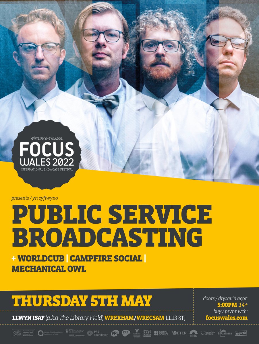 🎪 PUBLIC SERVICE BROADCASTING @PSB_HQ at #FOCUSWales2022 !!!! + <a href="/worldcubworld/">Worldcub</a> + <a href="/campfire_social/">Campfire Social</a> + #MechanicalOwl @sightseersowl  🎪 Get tickets at focuswales.com <a href="/visitwales/">Visit Wales 🏴󠁧󠁢󠁷󠁬󠁳󠁿</a> <a href="/Wrexham/">Wrexham.com</a>