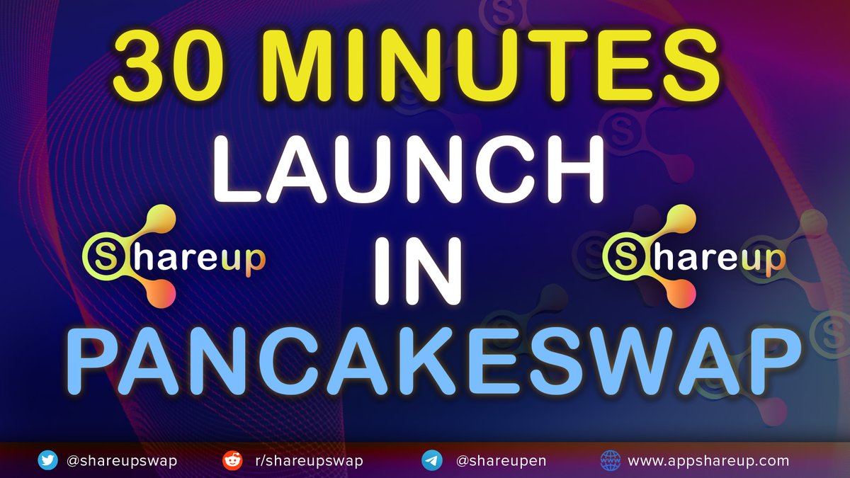 shareupswap's tweet photo. LAUNCH PANCAKESWAP 👇🏼

⏰ COUNTDOWN ⏰

https://t.co/npcMaOl8Pm https://t.co/SOnK3kqEXk