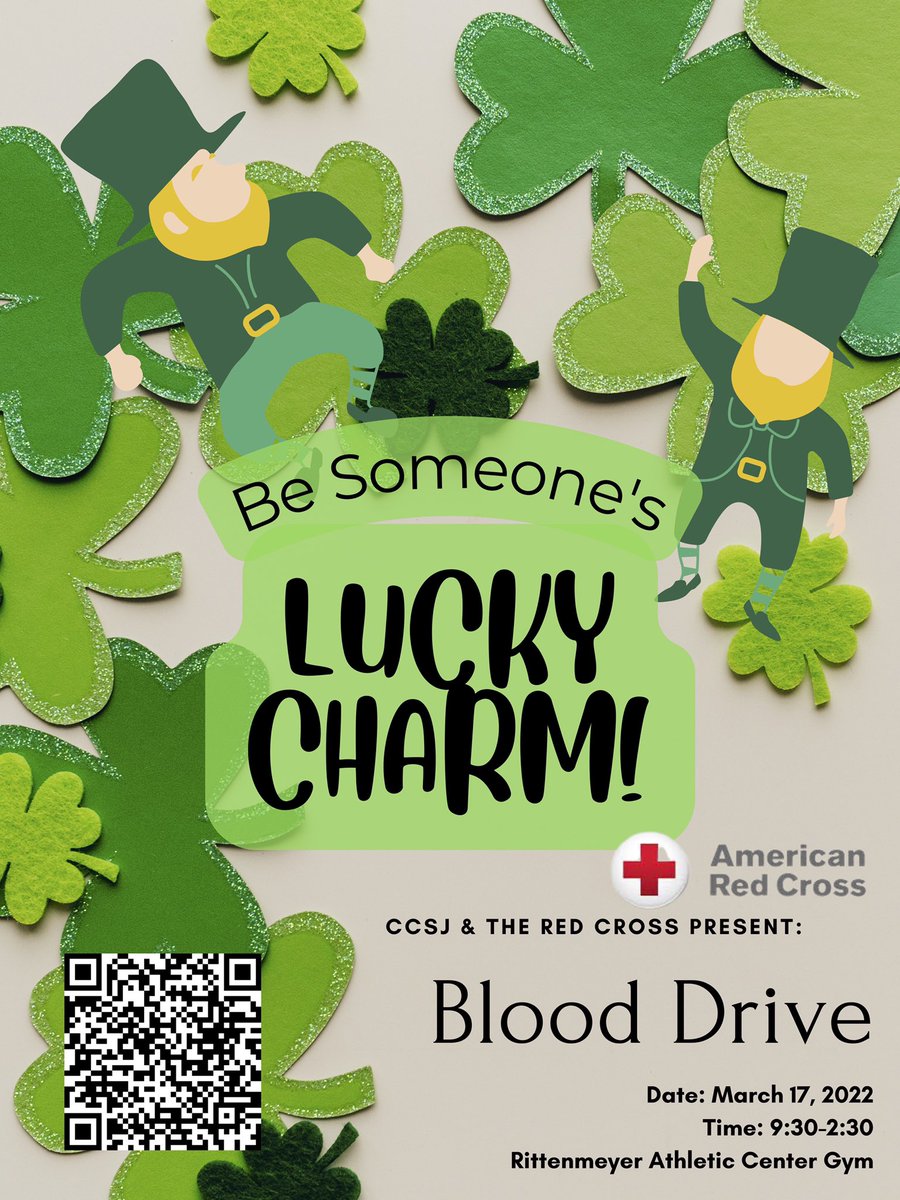 CCSJWave's tweet photo. Join us on Thursday, March 17 for a blood drive with @INRedCross @RedCross. https://t.co/A9OSP14Fn7 https://t.co/kSDoRHIdZy