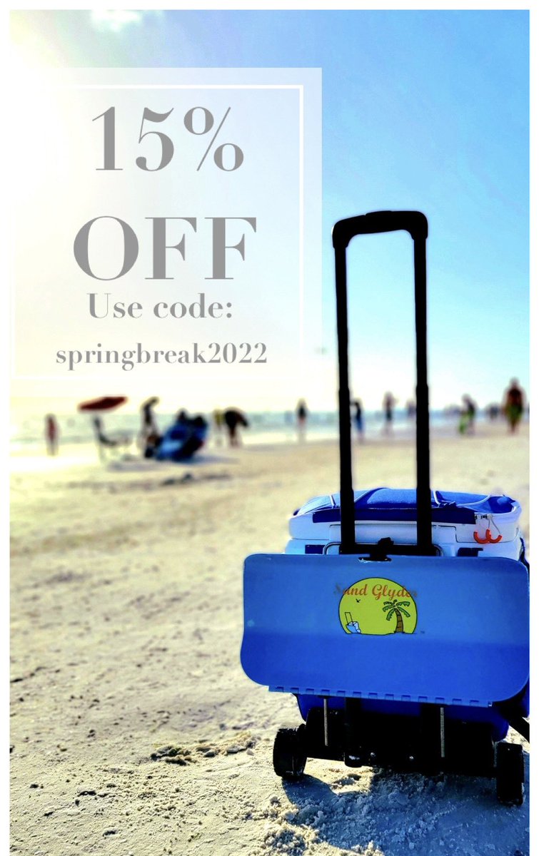 SandGlyder's tweet photo. Save 15% OFF at https://t.co/bOLDnnbl2j 🌴 #springbreak2022 #vacation #beach #beachlife https://t.co/v3DBYsUkSt