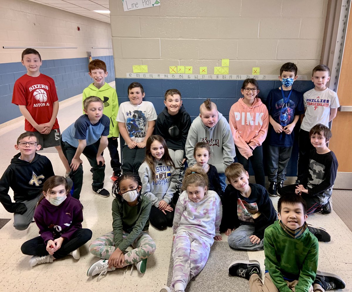 Thank you <a href="/MLCmath/">The Math Learning Center</a> for another collaborative, engaging and purposeful      week in math! Students drew and measured beanstalks to the nearest quarter inch! 🌿 They then collected their data and formulated line plots! #Teamwork #PennellPride